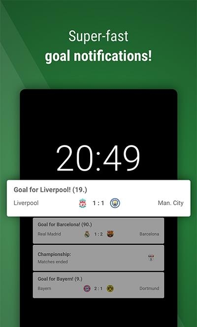 GoalAlert Football Live Scores Fixtures Results足球比分直播结果手机  v5.3.3.1图1