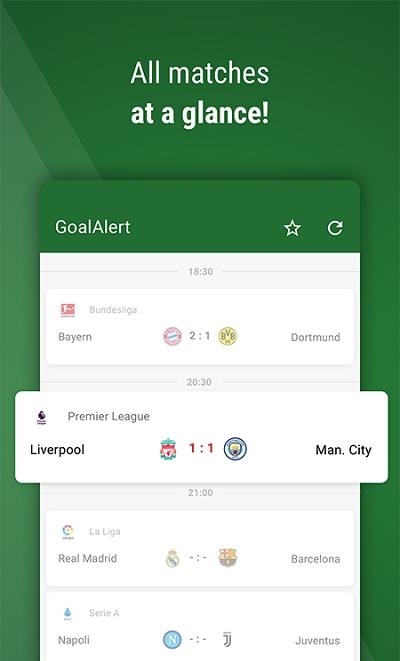 GoalAlert Football Live Scores Fixtures Results足球比分直播结果手机  v5.3.3.1图2