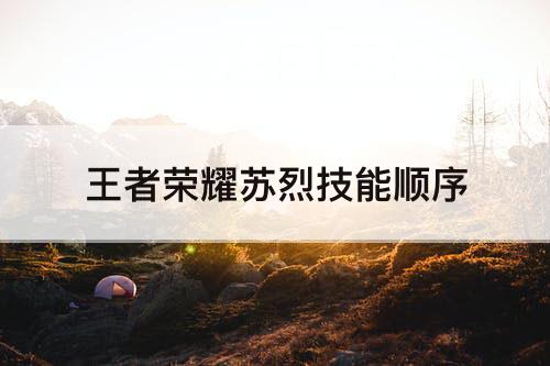 王者荣耀苏烈技能顺序