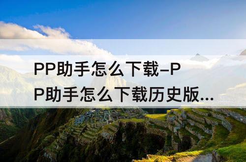 PP助手怎么下载-PP助手怎么下载历史版本