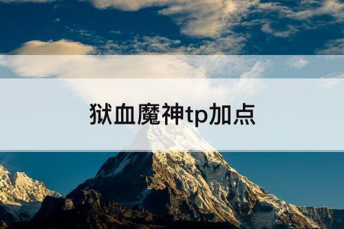 狱血魔神tp加点