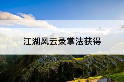 江湖风云录掌法获得