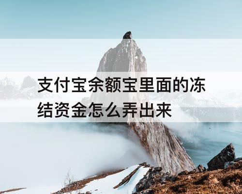 支付宝余额宝里面的冻结资金怎么弄出来
