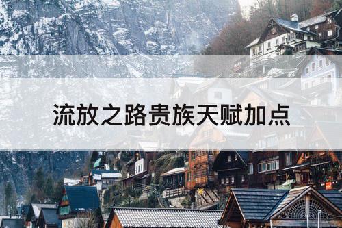 流放之路贵族天赋加点