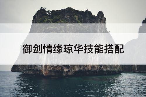 御剑情缘琼华技能搭配