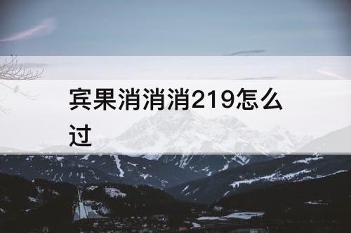 宾果消消消219怎么过