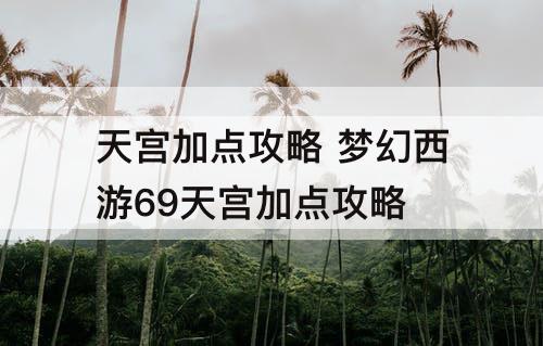 天宫加点攻略 梦幻西游69天宫加点攻略