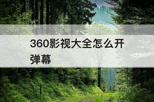 360影视大全怎么开弹幕