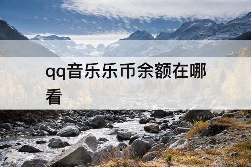 qq音乐乐币余额在哪看