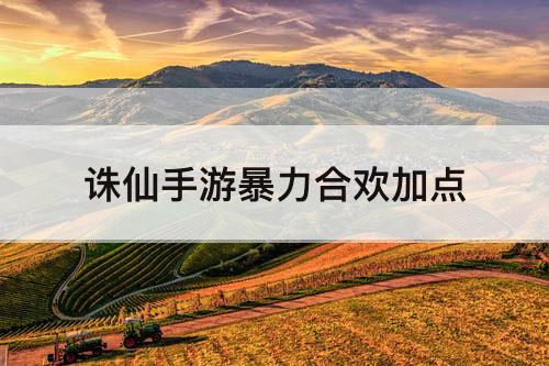 诛仙手游暴力合欢加点