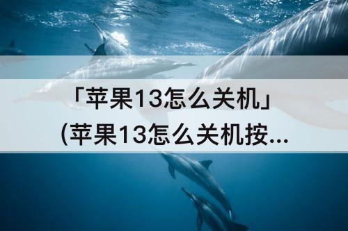 「苹果13怎么关机」(苹果13怎么关机按哪个键)