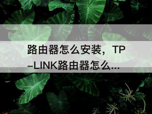 路由器怎么安装，TP-LINK路由器怎么安装没有光猫