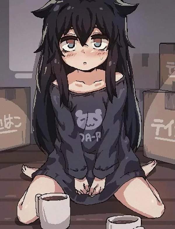 在阴暗房间中独孤少女纸巾盒